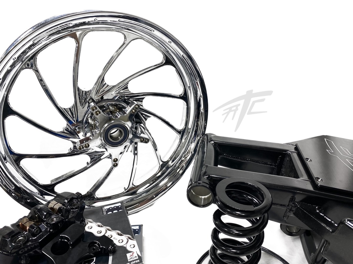 360 STEALTH FAT TIRE KIT CHROME TURBO WHEELS 06-11 KAWASAKI NINJA