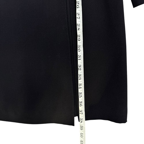 Dana Buchman Womens Size 8 Black Silk Long Sleeve Classic Midi Dress - Picture 7 of 9