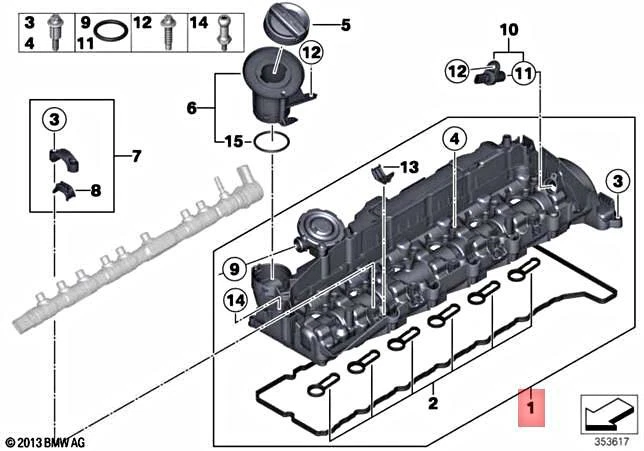 Genuine BMW X3 X5 X6 E70 E71 E90 E91 E92 E93 Cylinder Head Cover  