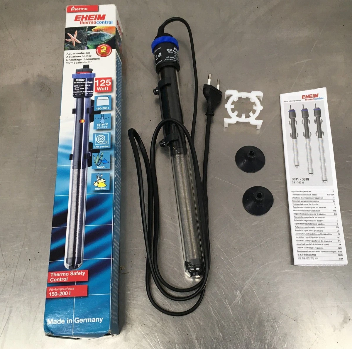 EHEIM THERMOCONTROL 125WATT HEATER AQUARIUM THERMOSTAT TROPICAL MARINE FISH TANK