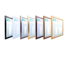 Photo Picture Frame 20mm 11x11" 11x12" 11x13" 11x14"  - 11x20" Mount Glass Black