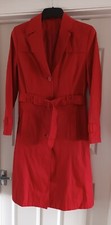 Ladies Dunnes Red Rain Coat Mac Size 10