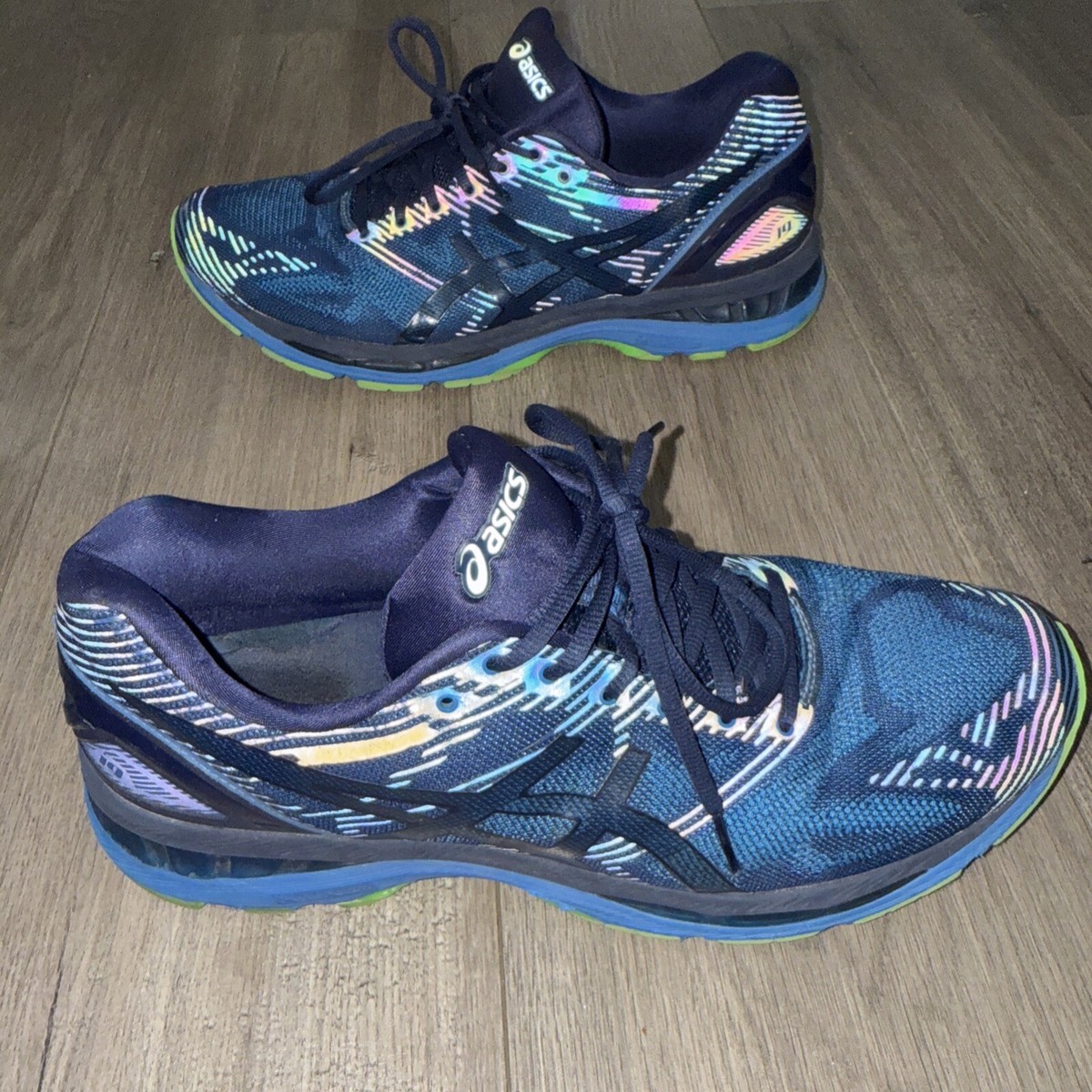ASICS Gel Nimbus 19 Running Shoes Outdoor Hiking Blue Green  display picture 2