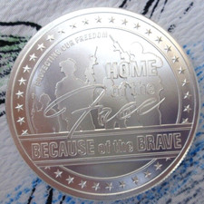 1 oz. Home of the Free - Because of the Brave BU rounds .999 fine silver 87.99 per troy oz