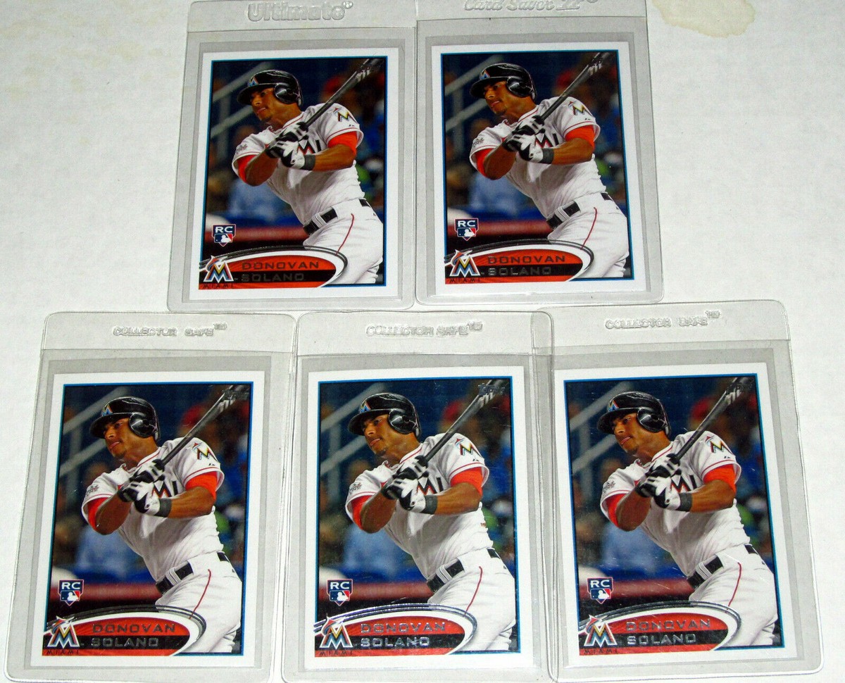(5) 2012 Topps Update 185 Donovan Solano Rookie RC 5 Card Lot