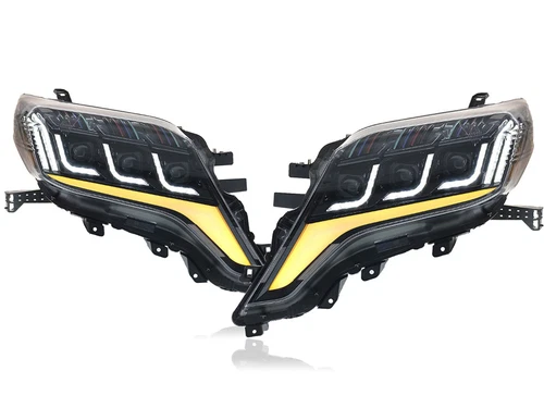 For Land Cruiser Prado 2014-2017 LED Clear Headlight Assembly Front Lamps Pair - Picture 3 of 6