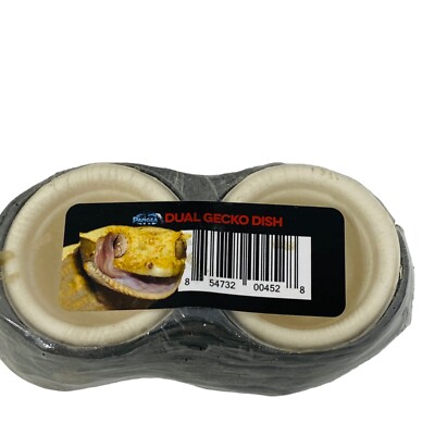 Pangea Dual Gecko Dish Reptile Terarium Supplies