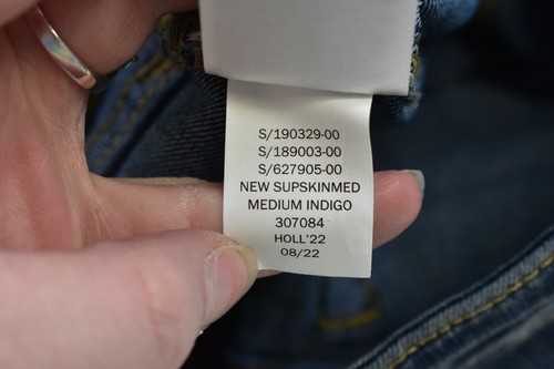 Gap Super Skinny Fit Jeans Medium Wash Denim Indigo Girls 7 Slim - Picture 12 of 13