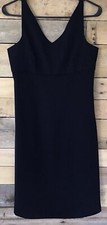 Ann Taylor 2 Little Black Dress Sleeveless V Neck Lined Quiet Luxe Classic Party