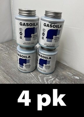 4pk Gasoila SS08 Pipe Thread Sealant SOFT-SET with PTFE, One Half Pint each