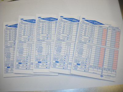250 Triple Yahtzee Score Sheet Pad Card