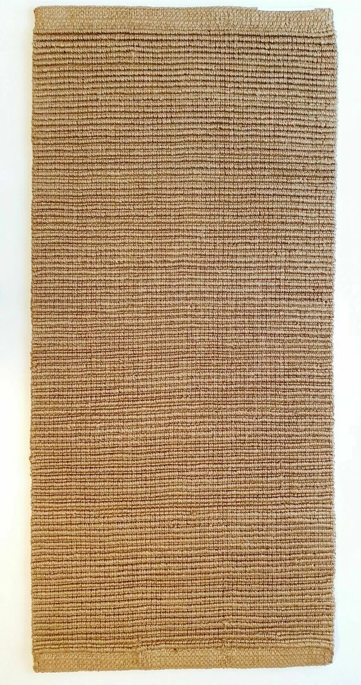 Natur Teppich aus  Jute 2 Größen Handgewebt Fester Fair Boho Modern Bio