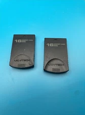 Joytech 16Mb Memory Card Model No. JS-811B Black Plastic  Lot Of 2