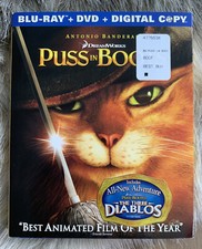 Puss In Boots Dreamworks Movie Blu Ray DVD Antonio Banderas Exclusive Extras