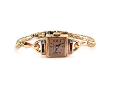 Vintage Longines 14KT Rose Gold Diamonds & Ru...