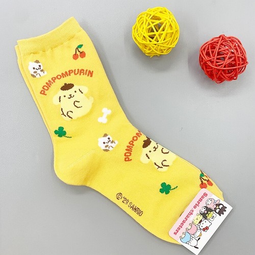 6 Pairs Sanrio Character Kuromi My Melody Pattern Half Crew Socks for Women - Picture 4 of 9