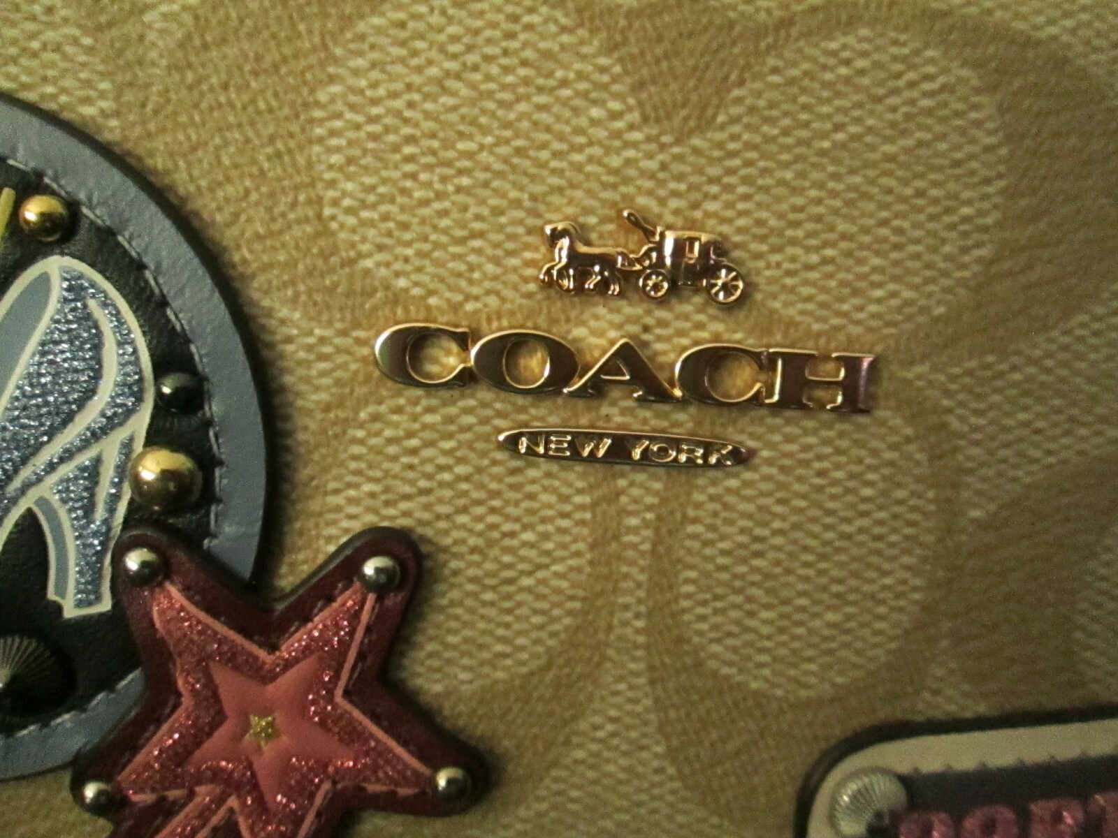 Rare Disney X  Coach Box Crossbody Purse Bag Cinderella Canvas Pink Patches image 8