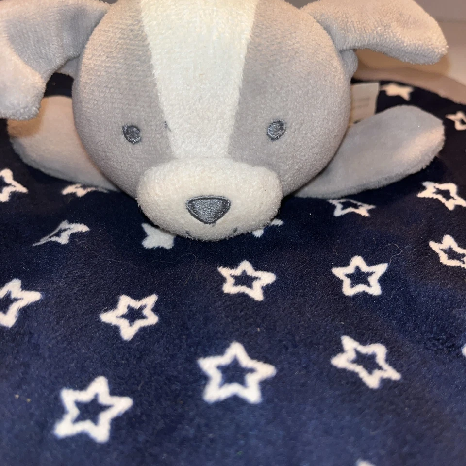 Manta de seguridad para bebé Child Of Mine Carters cachorro perro gris marino ESTRELLAS LOVEY 13" Foto 2 de 4