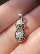 925 sterling silver genuine diamond pendant