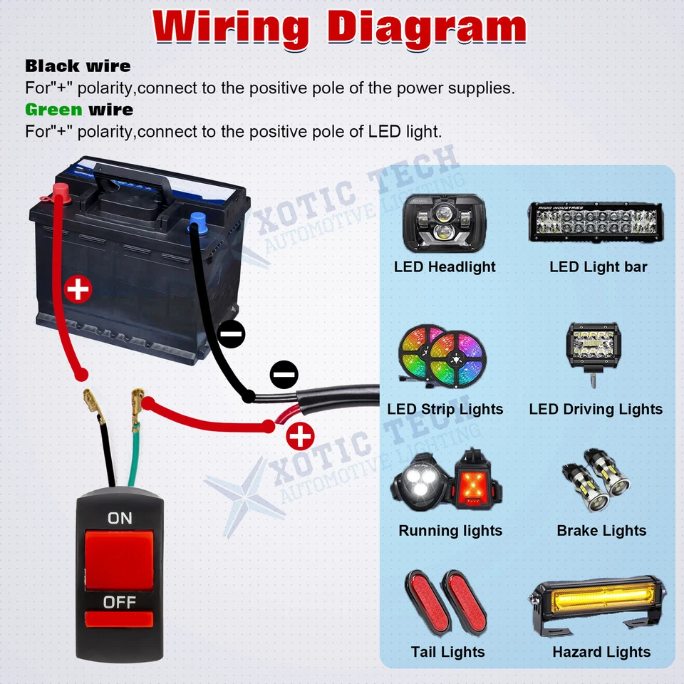 Interruptor de apagado de manillar de motocicleta de 7/8" botón de encendido/apagado de faros LED Foto 4 de 4