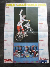 BMX CALENDAR POSTER 1985 OLD SCHOOL BMX POSTER CATALOG BROCHURE VINTAGE BMX 80s