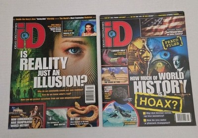 ID Ideas & Discovery Lot Of 2 Issues Sept 2013, Jan 2016 Magazine, Conspiracy