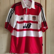 Wigan Warriors Adidas Rugby Shirt Home 1999/2000/2001 Red Jersey Men Size L