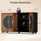 Fluted Buffet Cabinet Sideboard Wood TV Stand Storage Cabinet For Home Decor — photo 9
