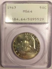 1963 Franklin Half Dollar - MS-64 PCGS Rattler OGH - Philadelphia Mint
