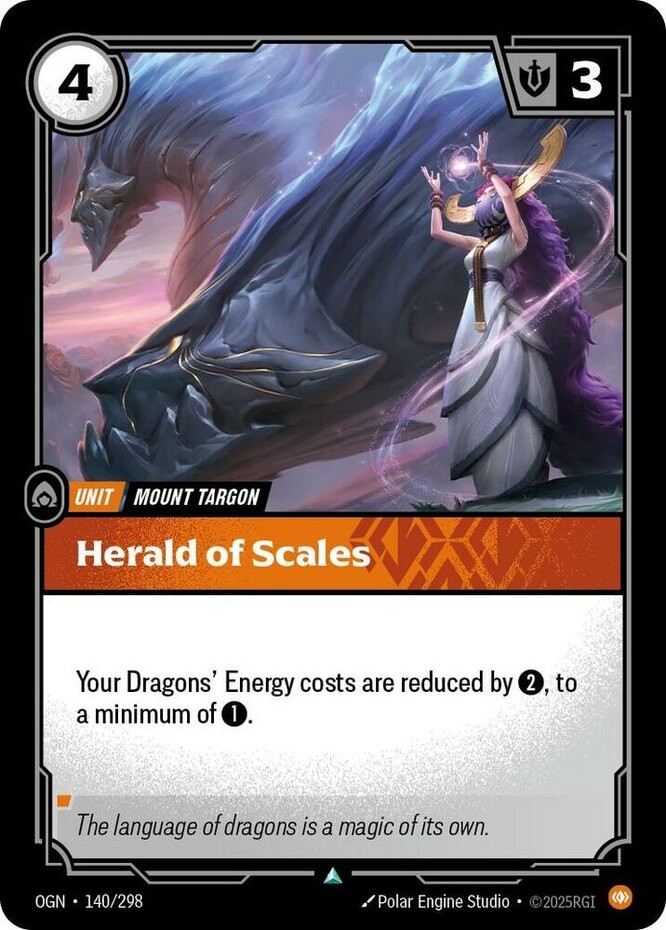 Herald of Scales - 140/298 - Uncommon NM Riftbound Origins