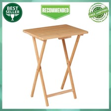 Mainstays-Folding TV Tray Table-Natural 19 x 15 x 26 Inch-Free And Fast Shipping