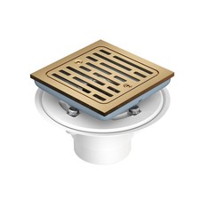 Tjcygo 4 Inch Tile-In Square Champagne Bronze Shower Drain Replace Delta Shower