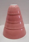 Set of 4 Vintage Pyrex Pink Nesting Mixing Bowls
