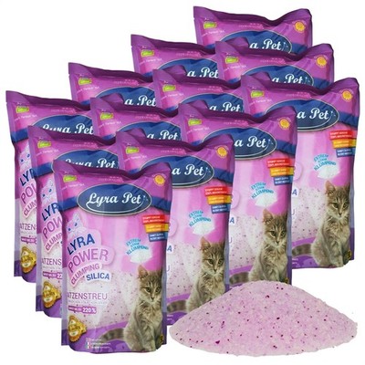 12 x 5 L = 60 L Lyra Power Silikat Cat klumpend Katzenstreu TOP sanft Lyra Pet 
