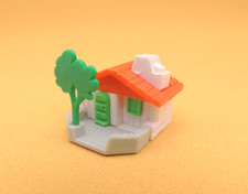 KINDER Surprise - Maison Jardin & Arbre Toit Orange 1988 - Vintage Ferrero