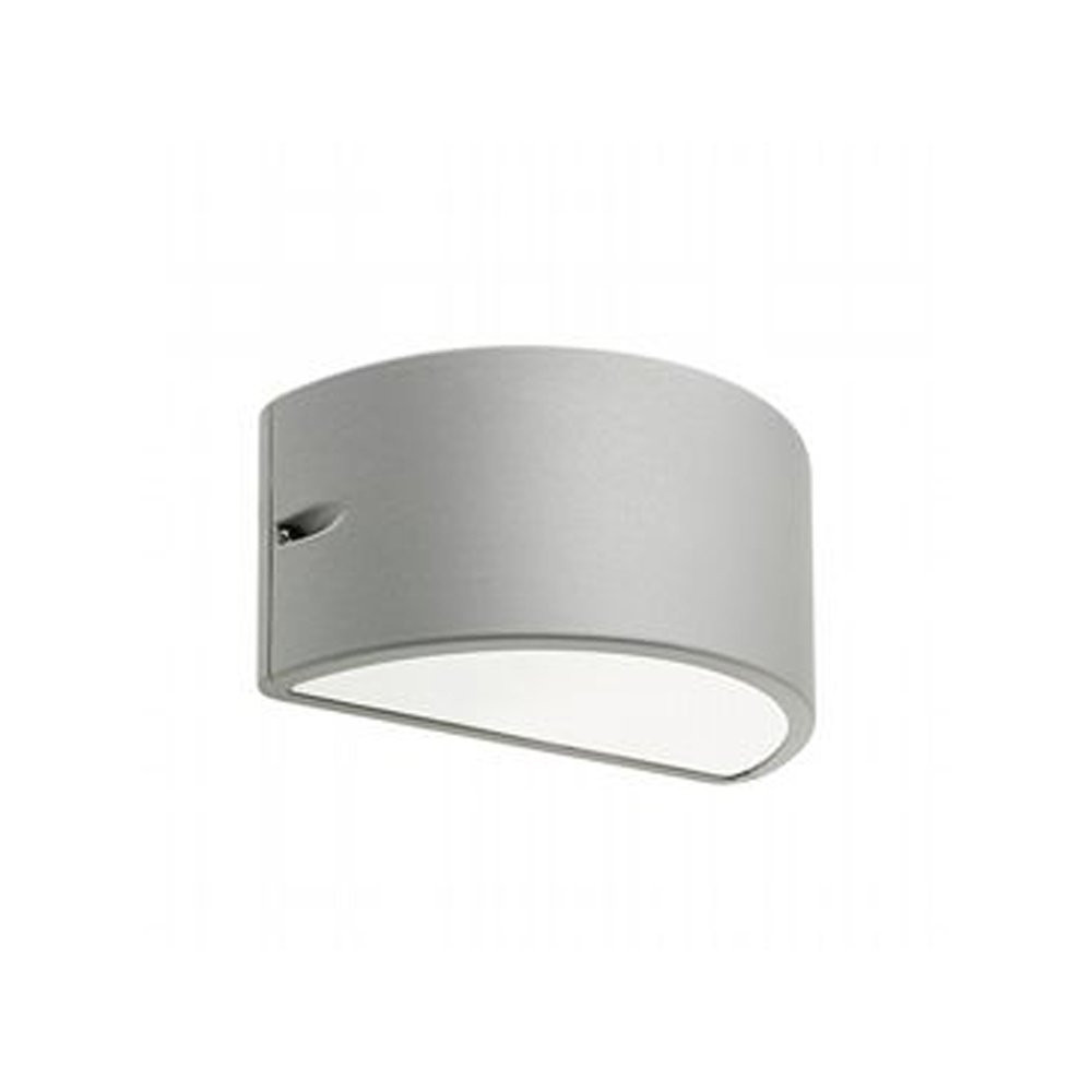 Applique Esterno IP54 Umbe Chiusa E27 | Alluminio Grigio Robusto