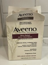Aveeno Skin Relief Bath Treatment Active Naturals 2 Count Oatmeal Itch READ