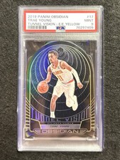 2019-20 Obsidian - Trae Young #17 Tunnel Vision Electric Etch Yellow /10 PSA 9