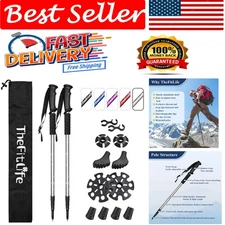 Durable Anti-Shock Nordic Walking Poles - Ultralight & Easy to Carry 2 Piece Set