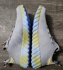 New Adidas Kaptir Flow K 7.5 Women's 6.5 Youth Gray  Blue Tri Stripe