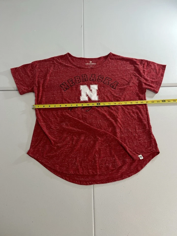 Camiseta Nebraska Cornhuskers Talla Grande Roja y Blanca  Foto 4 de 4