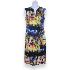 JOSEPH RIBKOFF Contemporary Sleeveless V-Neck Sheath Dress size 2