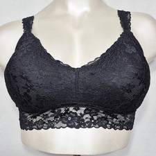 XXL No Boundaries Wire Free Padded Lace Bra Bralette Black