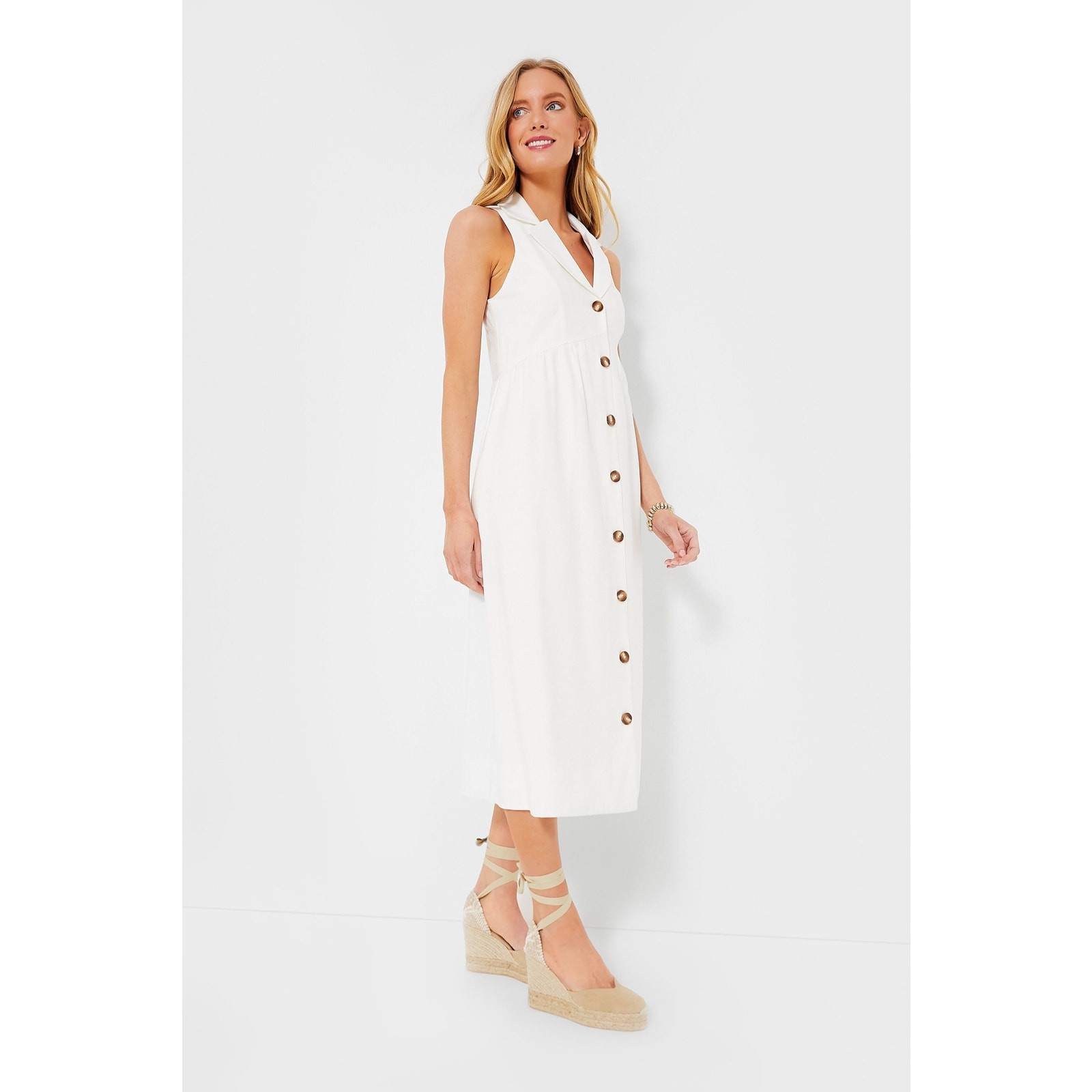 POMANDER PLACE White Jules Dress Size M NWT Retail $148 Tuckernuck