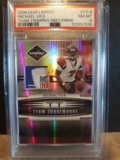 2006 Leaf Limited Michael Vick Team Trademarks NFL SHIELD /30 GOAT 🔥🔥💎💎