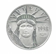 1998 $25 American Platinum Eagle 1/4 Oz Platinum *2300