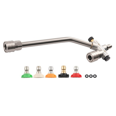 #ad #ad Pressure Washer Gun Dual Connect Double Tip 5 Nozzles 4000 PSI 1 4quot; Stainless $30.99