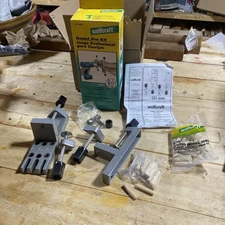 Wolfcraft DOWEL PRO KIT Doweling Jig For 1/4” 5/16” 3/8” #3751 Manual & Box