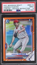 Andrew Painter 2021 Bowman Draft True Orange Chrome 20/25 PSA 9