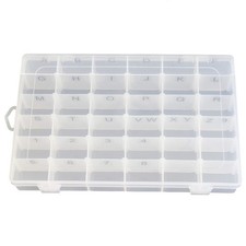Plastic Organizer Container Box with Adjustable Dividers - 36 Compartments fo...
